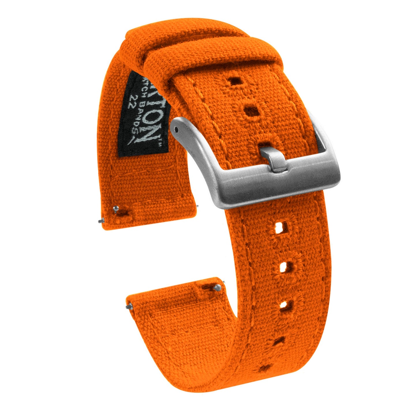 Pumpkin Orange Crafted Canvas Watch Band