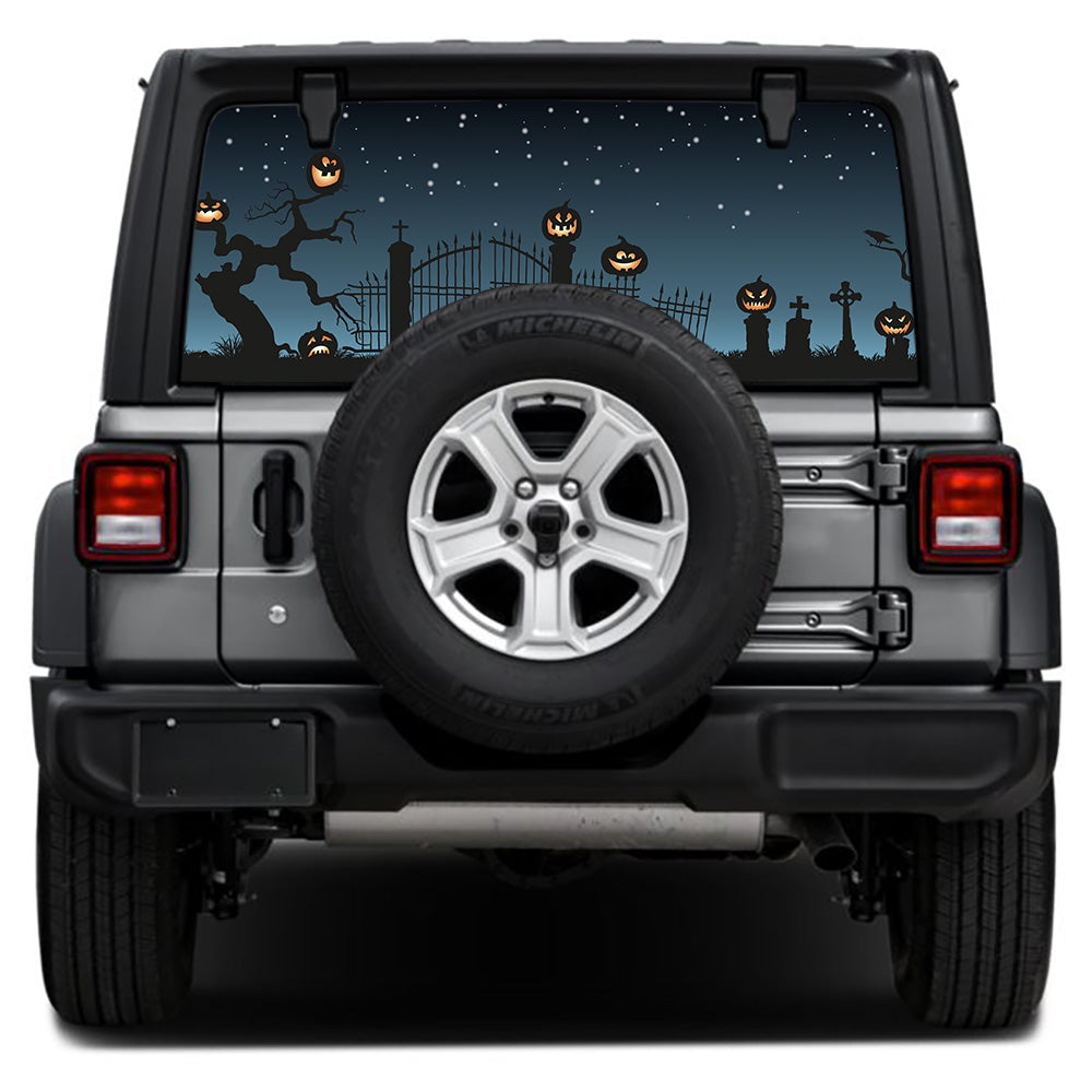 Pumpkin Party Rear Window Decal