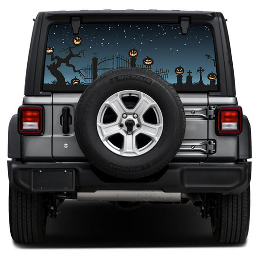 Pumpkin Party Rear Window Decal
