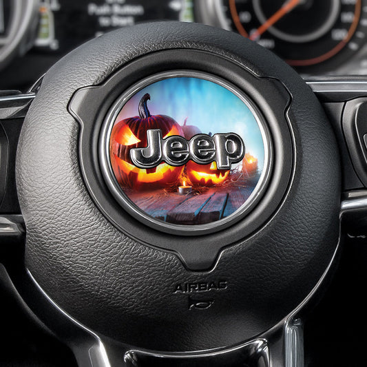 Pumpkin Smoke Blue Steering Wheel Decal