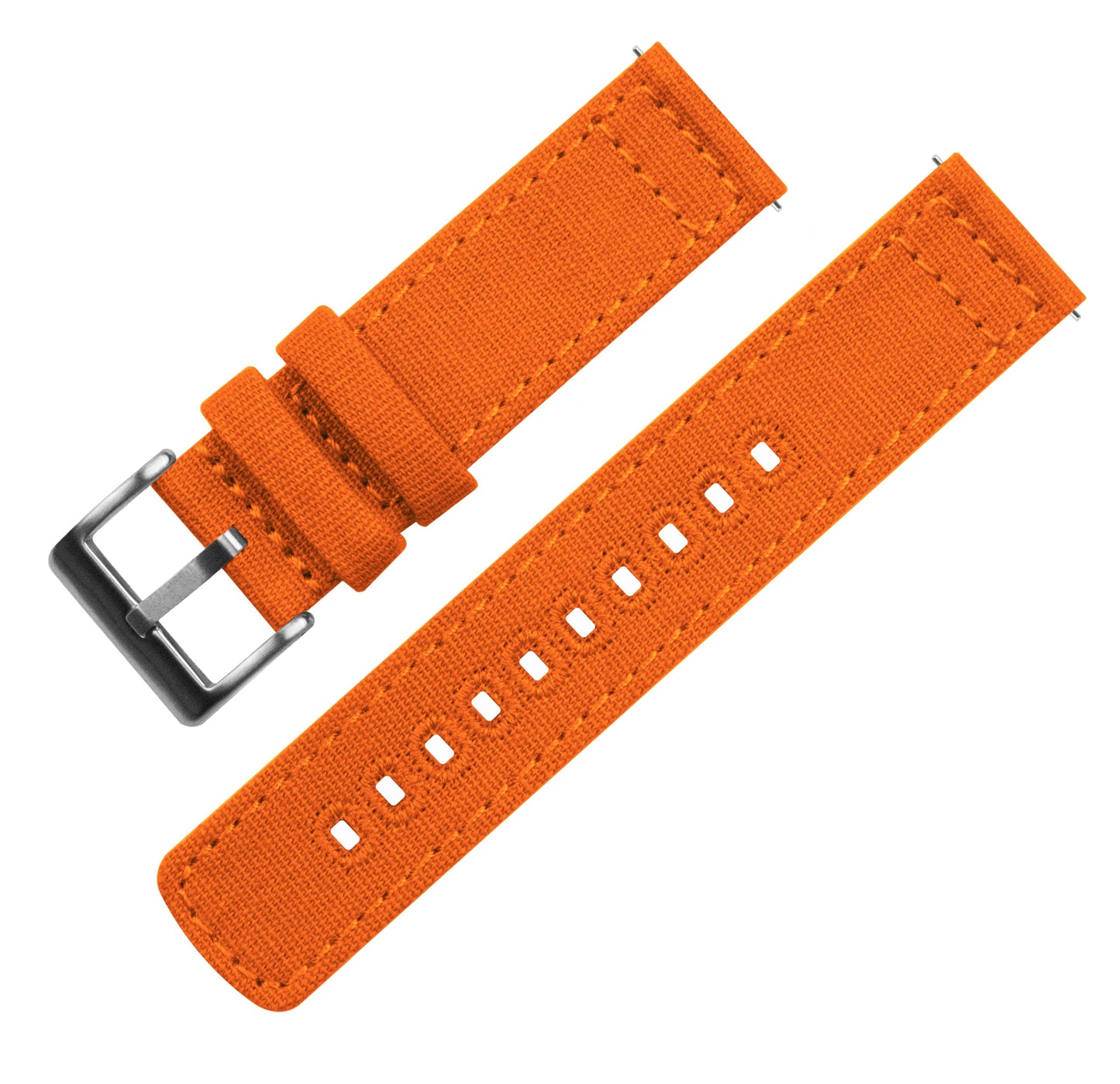 Pumpkin Orange Crafted Canvas Watch Band
