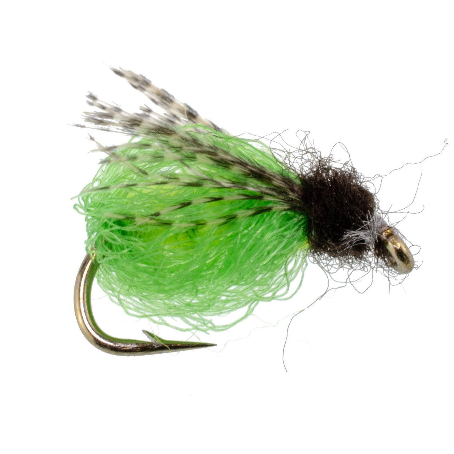 3 Pack LaFontaine Bright Green Deep Sparkle Caddis Pupa - Hook Size 12