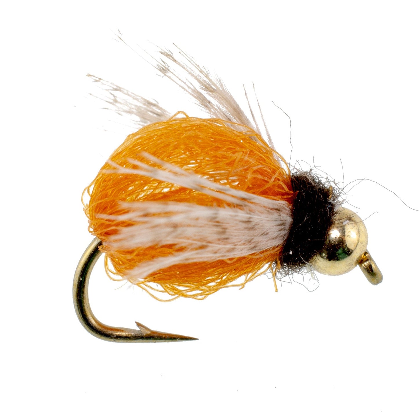 Bead Head LaFontaine Amber Deep Sparkle Caddis Pupa - 6 Flies Hook Size 12