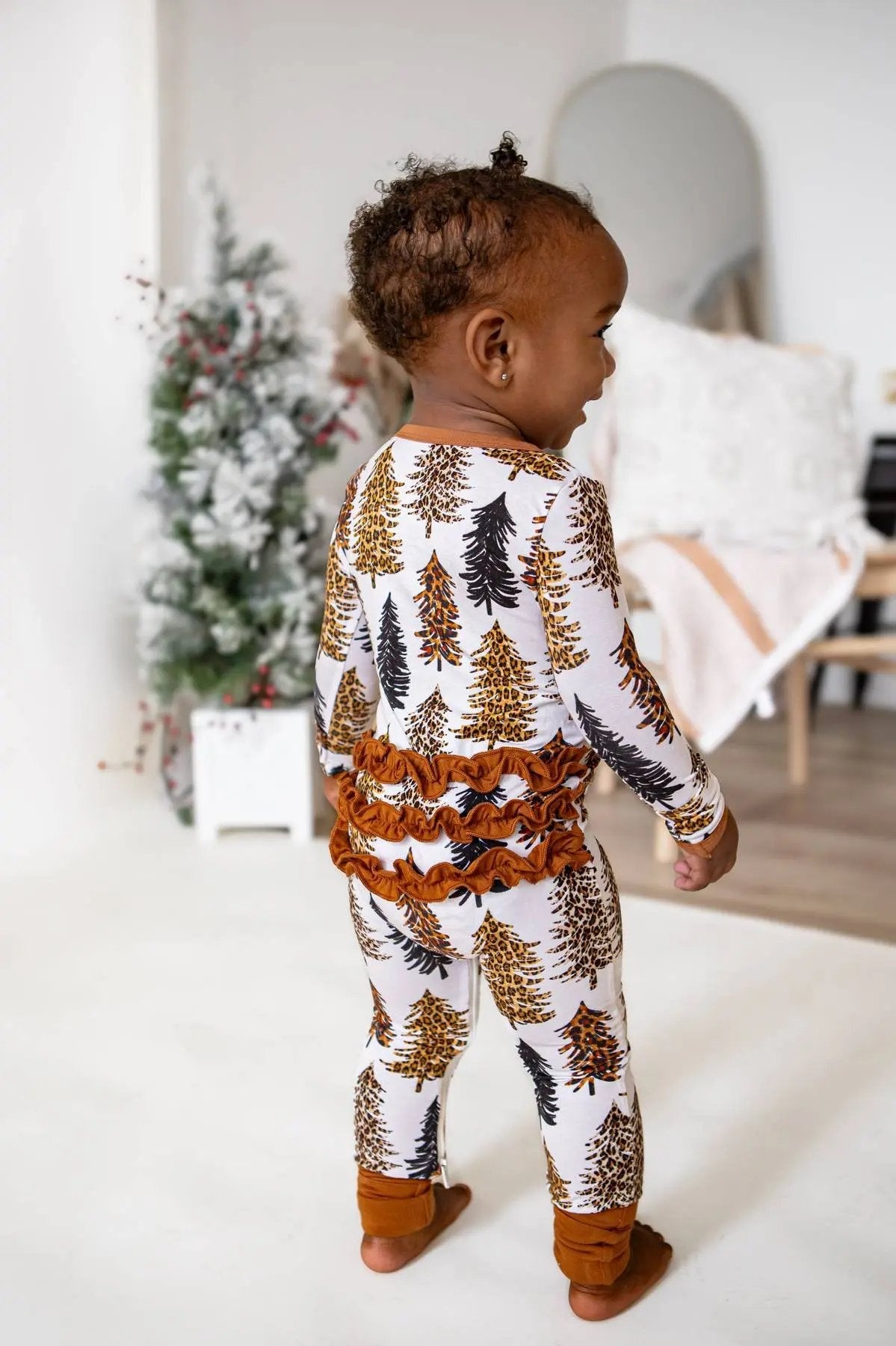 Leopard Trees Convertible Romper