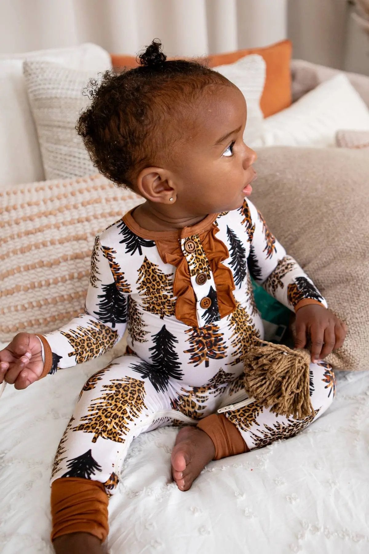 Leopard Trees Convertible Romper