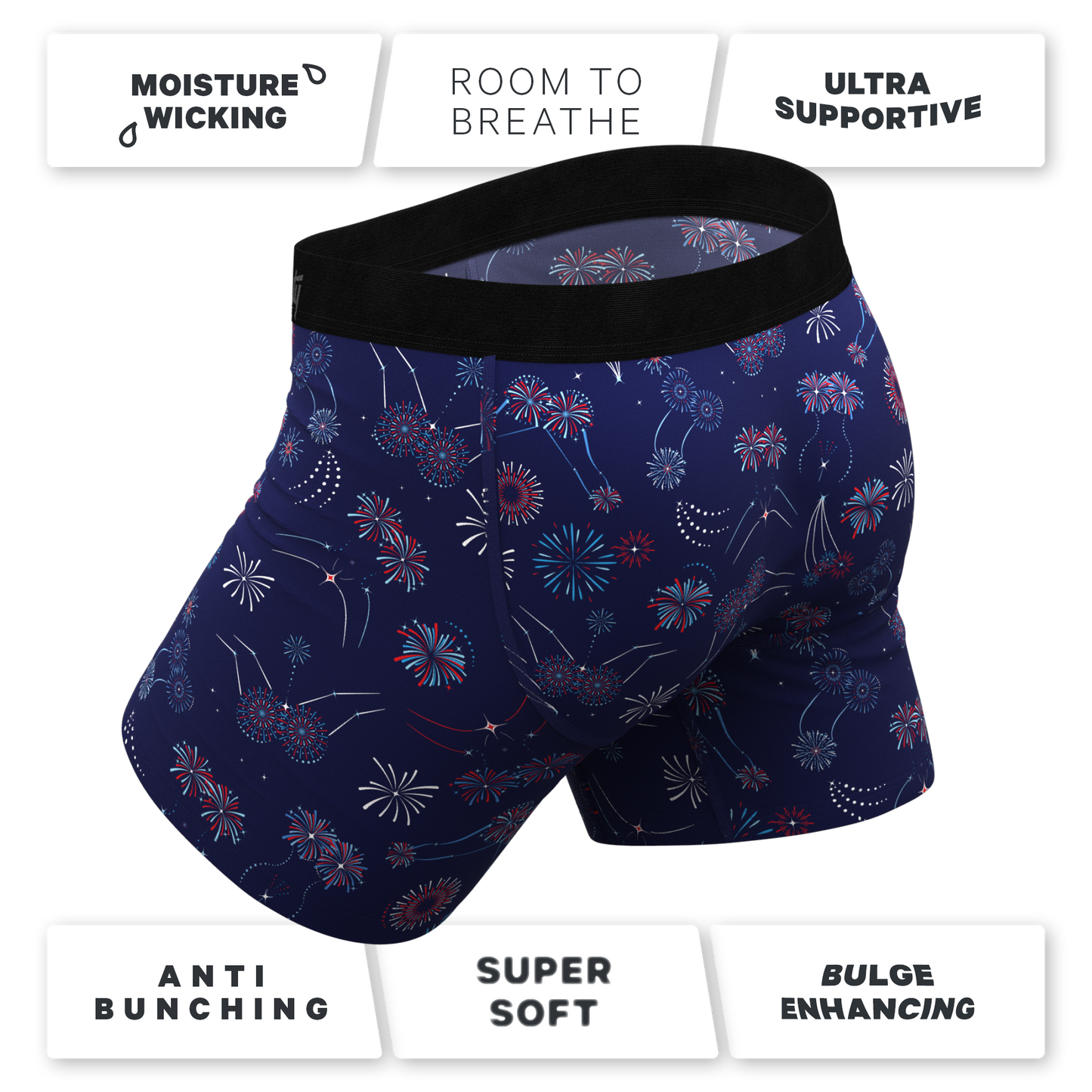 The Pyrotecnips | Naughty Fireworks Ball Hammock® Pouch Underwear With Fly