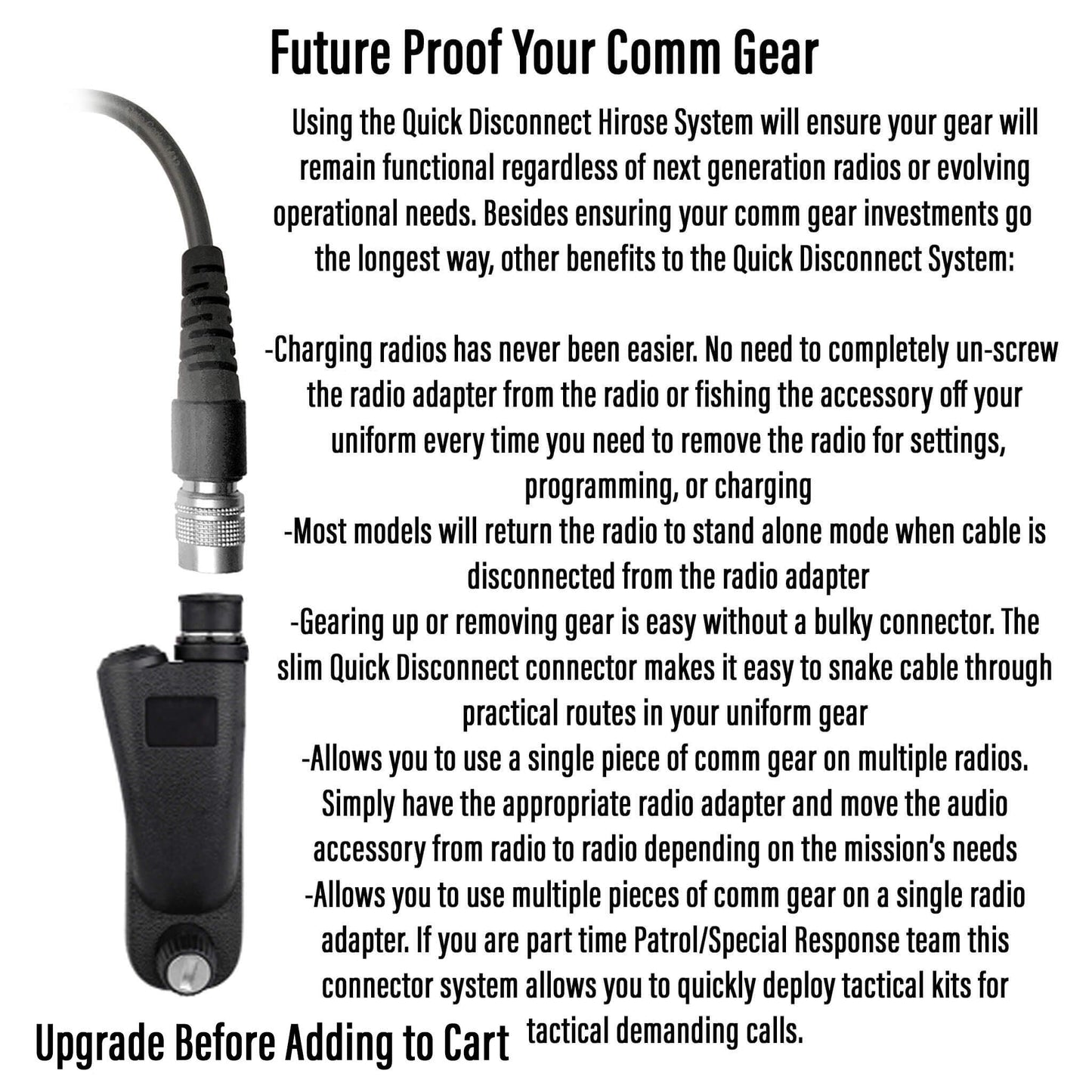 Tactical Radio Adapter/PTT for Headset: NATO/Military Wiring, Gentex, Ops-Core, OTTO, 3M Peltor ComTac, XPI, MSA, Helicopter, & More - Harris/Thales/Tri- PRC, Falcon Series, MBITR Series, (NATO U229/U329 Connector)