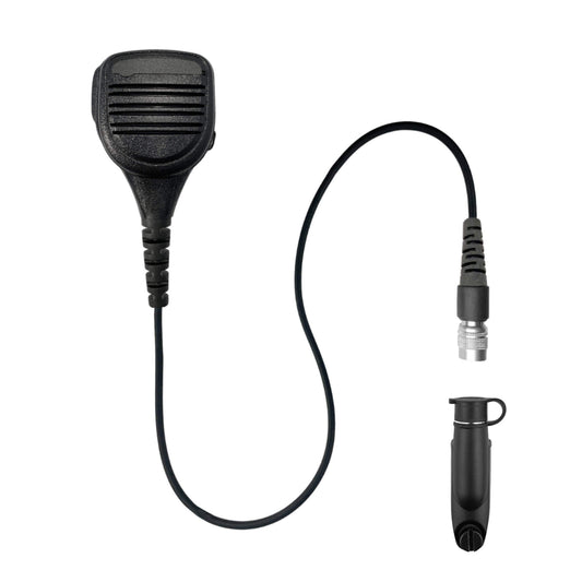 Straight Cable Loud Speaker Hand Mic w/ Quick Disconnect (Hirose) Connector - Motorola/Ailunce/Retevis/HYT/: EX500, EX560-XLS, EX600/XLS, GP328/GP338PLUS, GP344/338, HD1, HD2, Siyata, Simoco & More