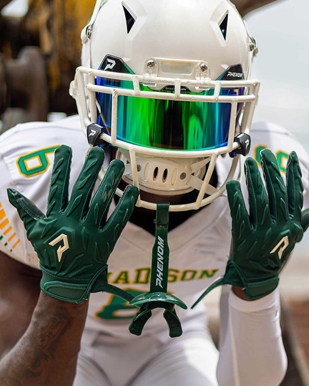 Phenom Elite Quantum Fierce Adult Padded Football Gloves - Team Colors