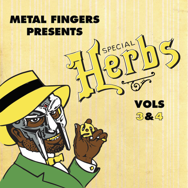 Metal Fingers ( MF DOOM ) - Special Herbs Volumes 3 & 4 2x (Lemon Yellow Color Vinyl) LP Record