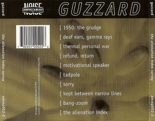 Guzzard – The Alienation Index Survey CD *ORIGINAL 1996 RELEASE*
