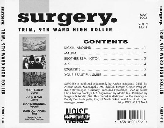 Surgery – Trim, 9th Ward High Roller CD *1993 RELEASE*