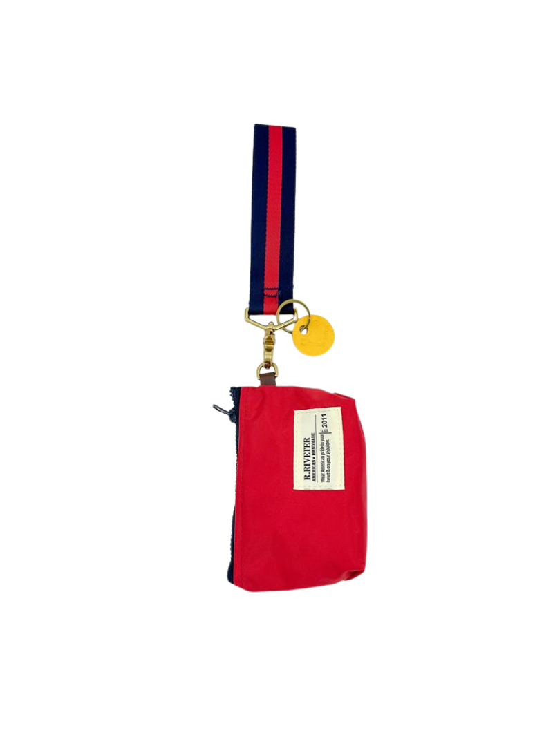 Lucy Mini Zipper Pouch | Victory Red Nylon - American Heritage Collection