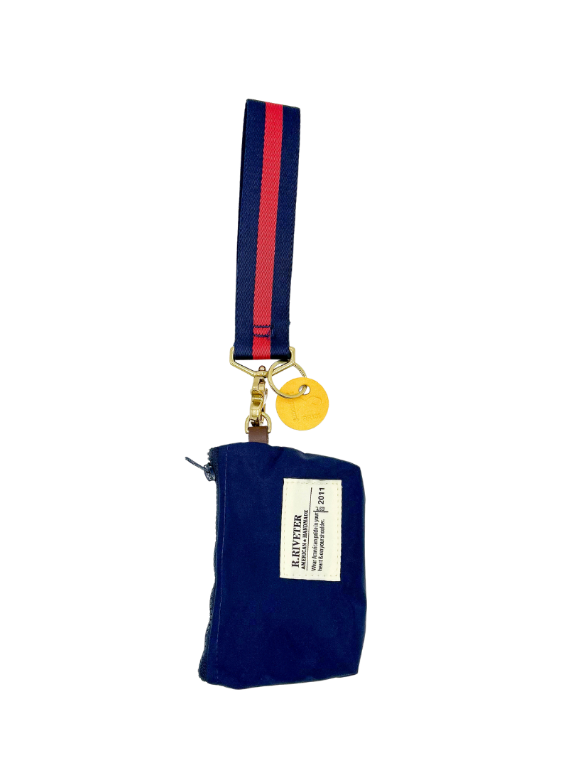 Lucy Mini Zipper Pouch | Navy Nylon - American Heritage Collection