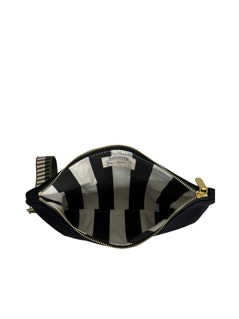 General | Black Canvas + Geo Olive Wristlet Strap