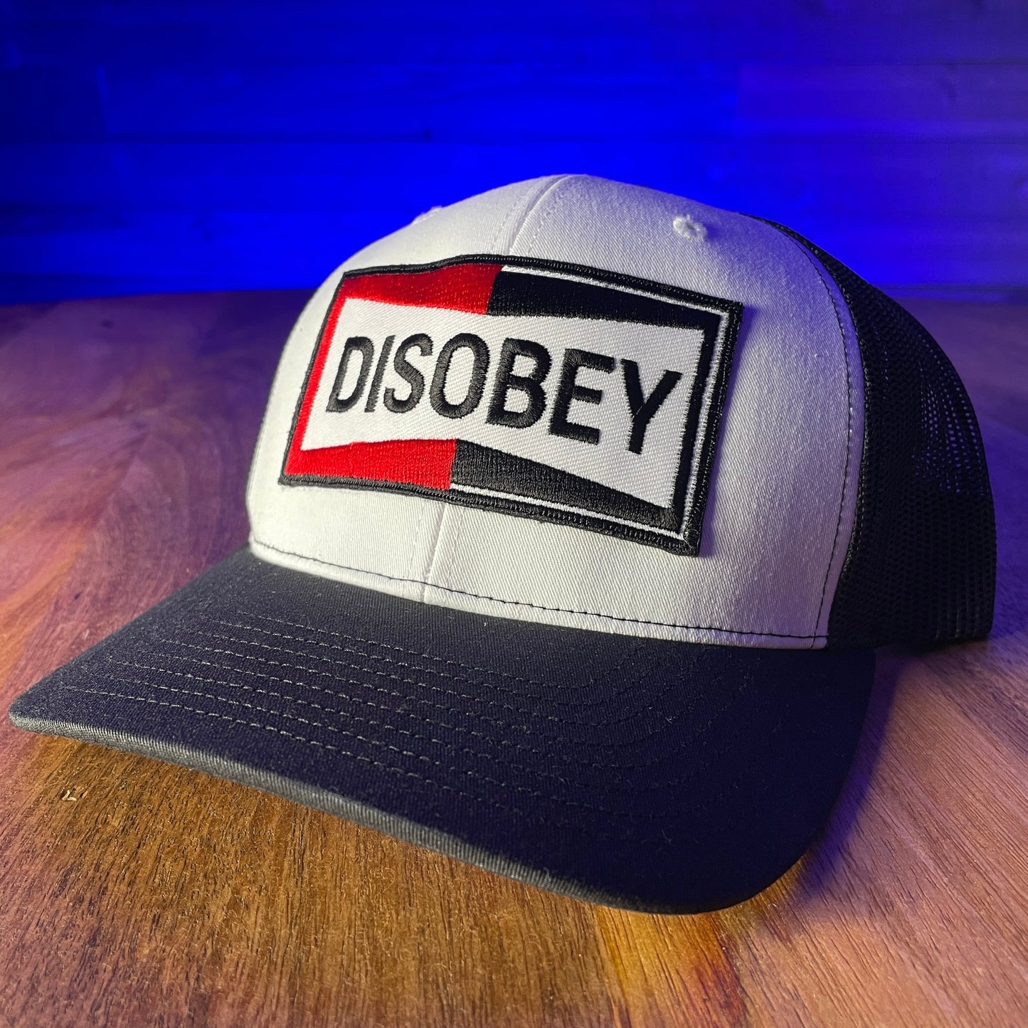 DISOBEY TRUCKER HAT - BLACK & WHITE