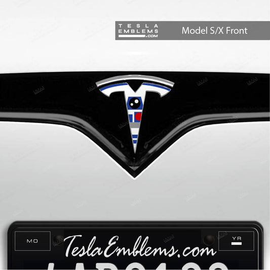 R2D2 Tesla Emblem Decals (Front + Back) | Model S