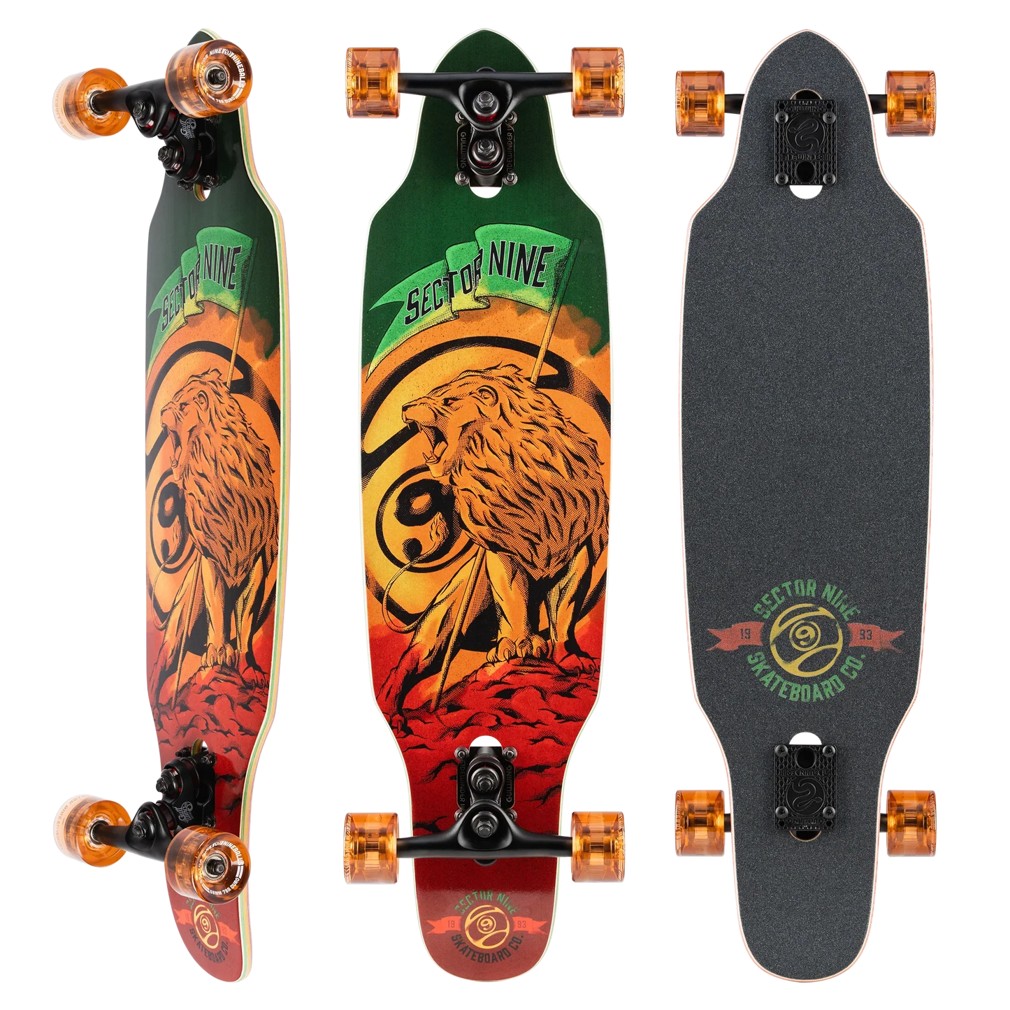 Sector 9 Rasta Mini Striker Longboard Complete - 8.75"