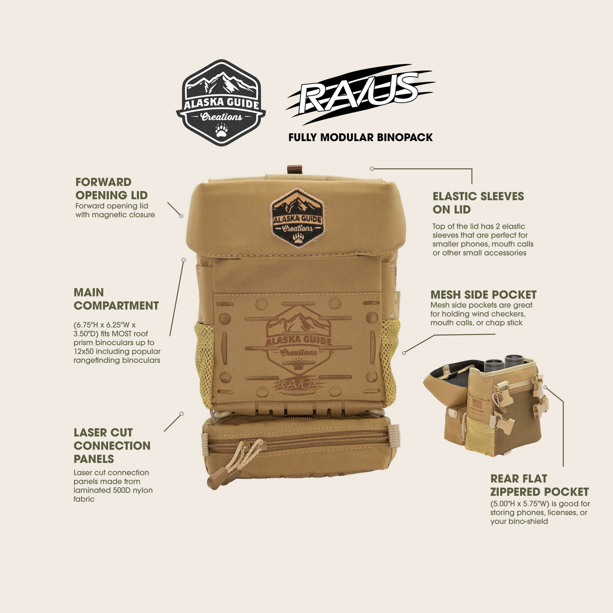 RAVUS Magnetic - Modular Binocular Harness Pack
