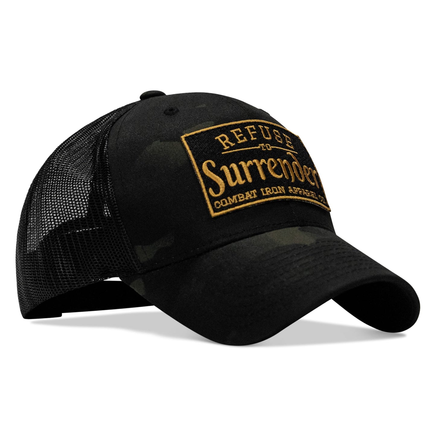 Refuse To Surrender Black/Gold Patch Snapback HAT
