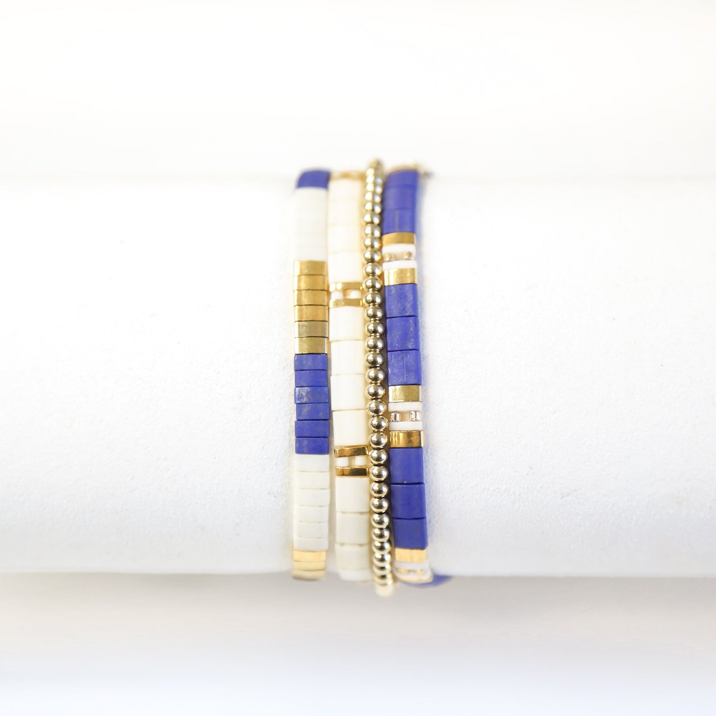 REGAL - 4 Tila Bead Bracelet Stack