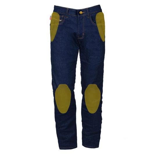 Loose Fit Protective Denim Pants (Extra Wide Jeans) - Blue