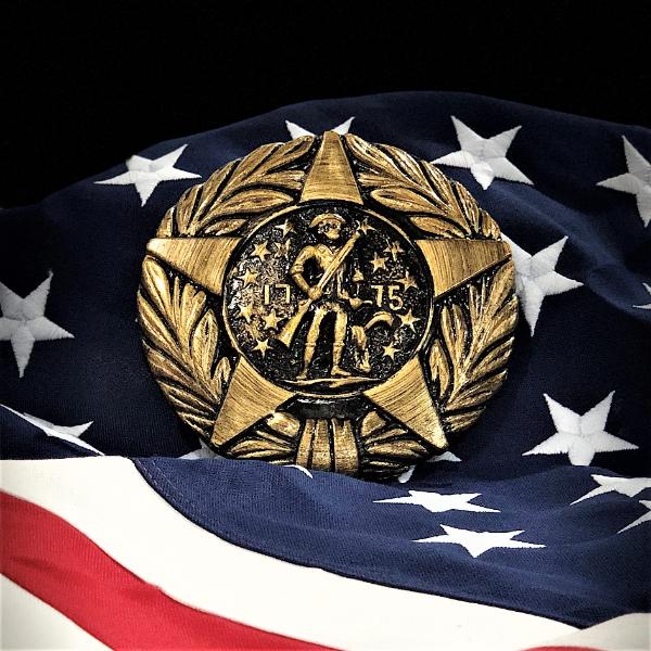 Revolutionary War Veteran Grave Marker & Flag Holder with Aluminum Ground Spike | Made in USA