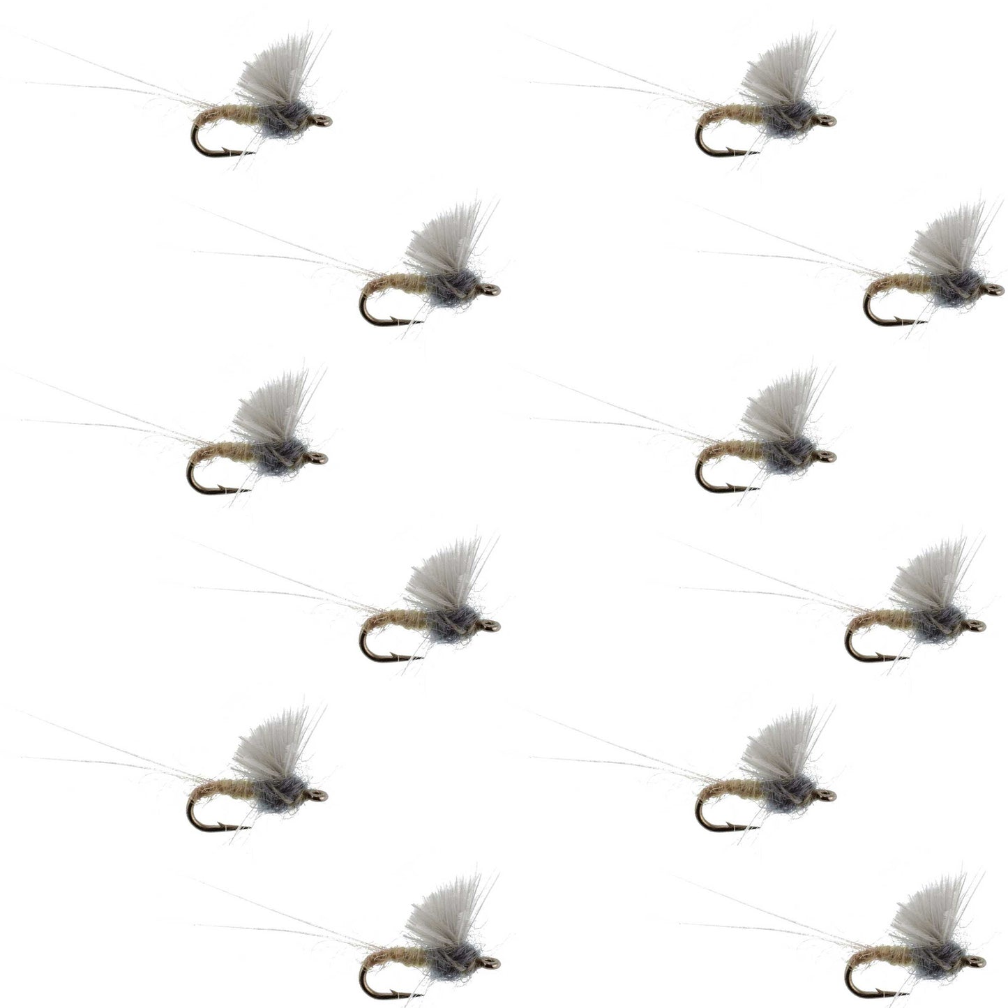RS2 Gray Emerger Midge - 12 Flies Hook Size 22