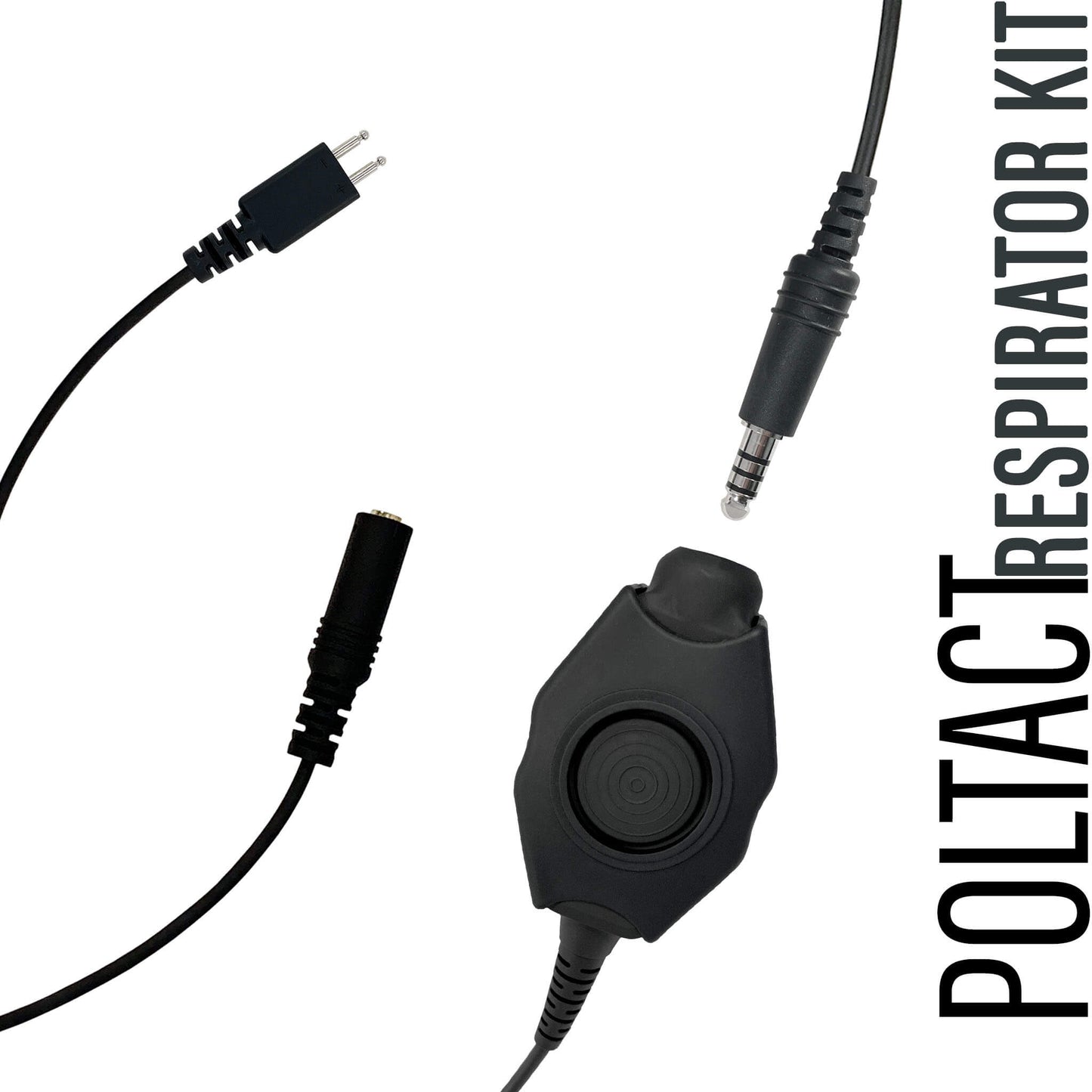 Respirator Mask PTT Kit- Quick Disconnect (Hirose) Harris & M/A-Com 700P/Pi, 710P, P5100 / P7100 / P7200 Series & More