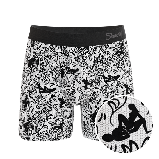 The Racy & Lacy | Provocative Lace Print Ball Hammock® Pouch Underwear With Fly