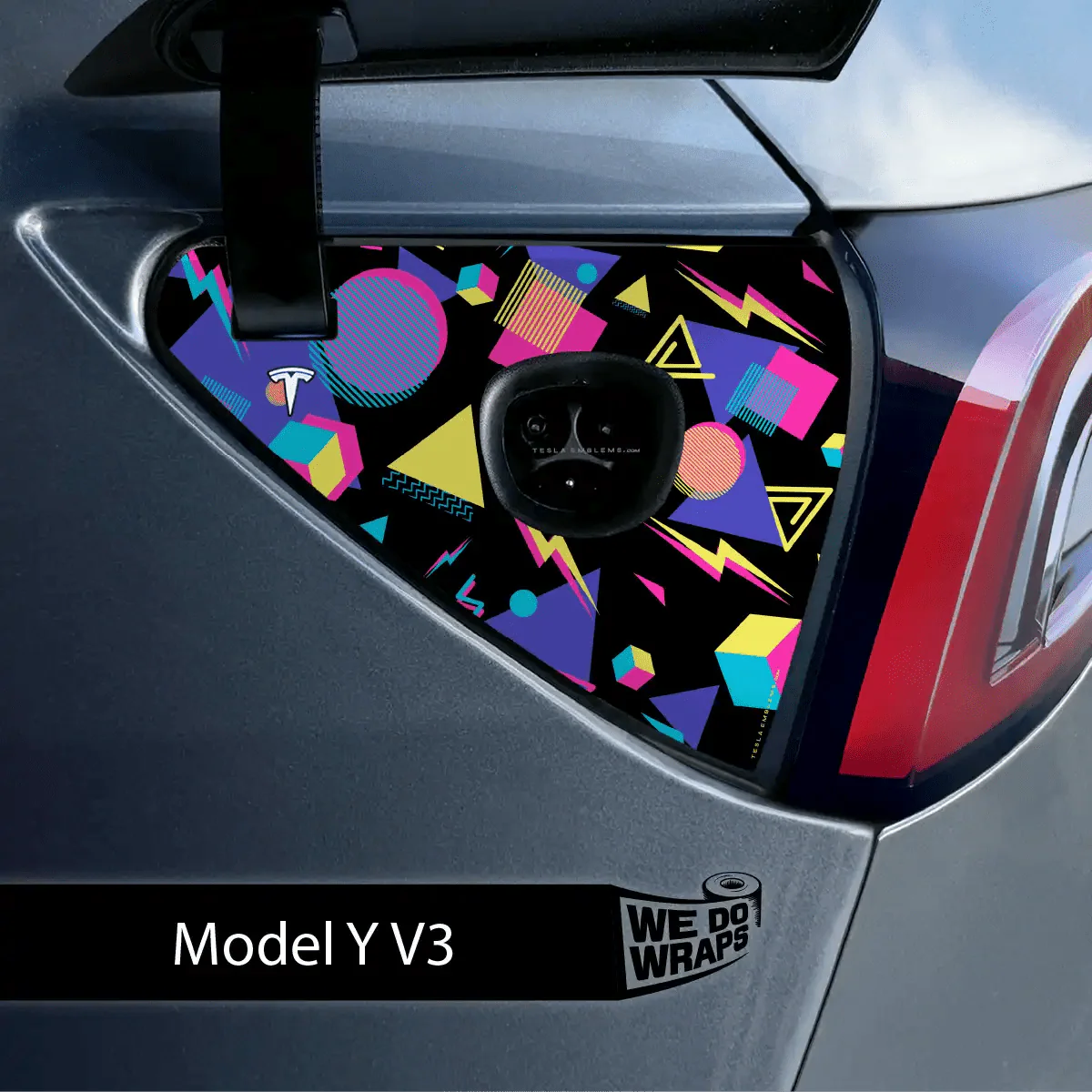 Rad 80s Tesla Charge Port Wrap | Model Y