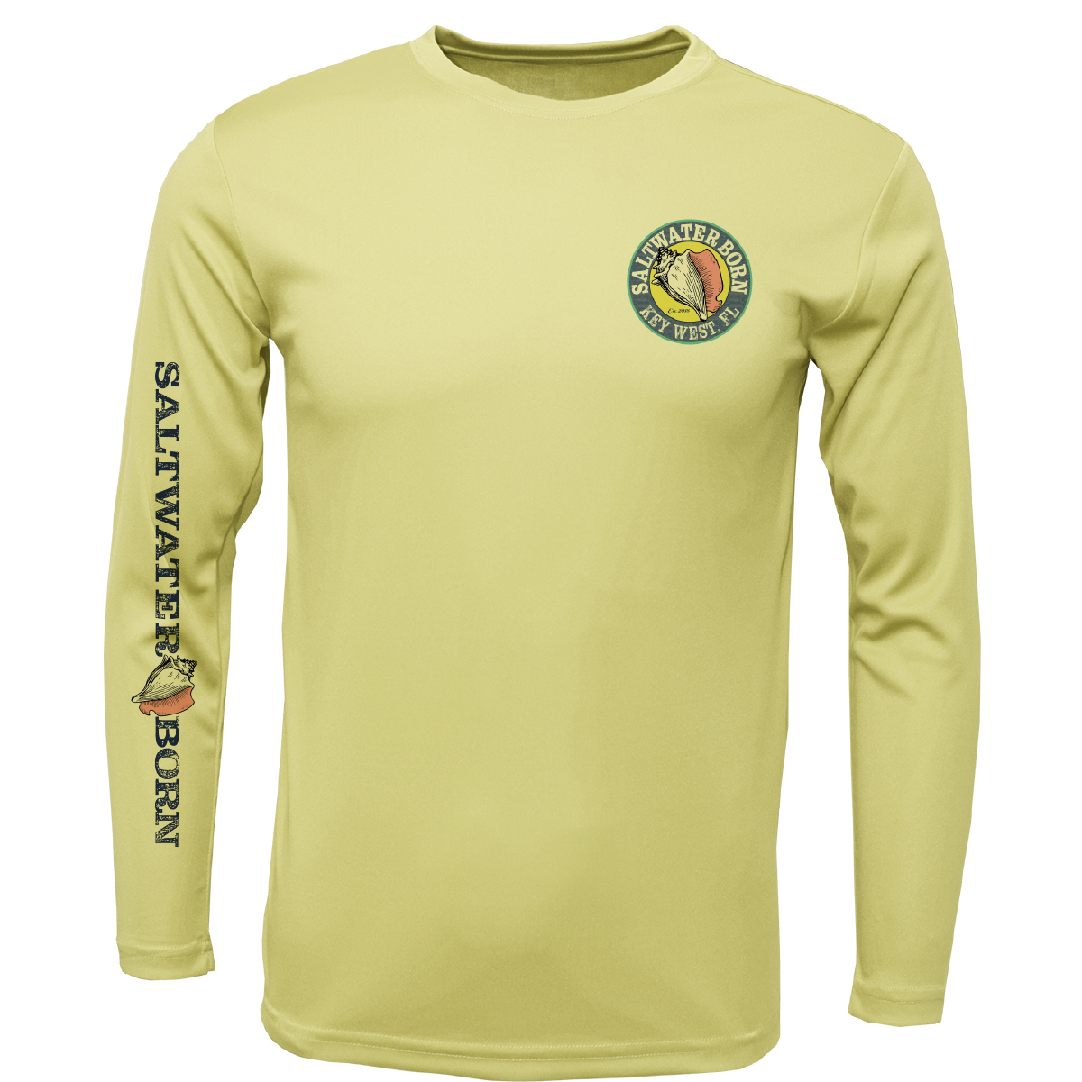 Key West, FL Realistic Lobster Men's Long Sleeve UPF 50+ Dry-Fit Shirt