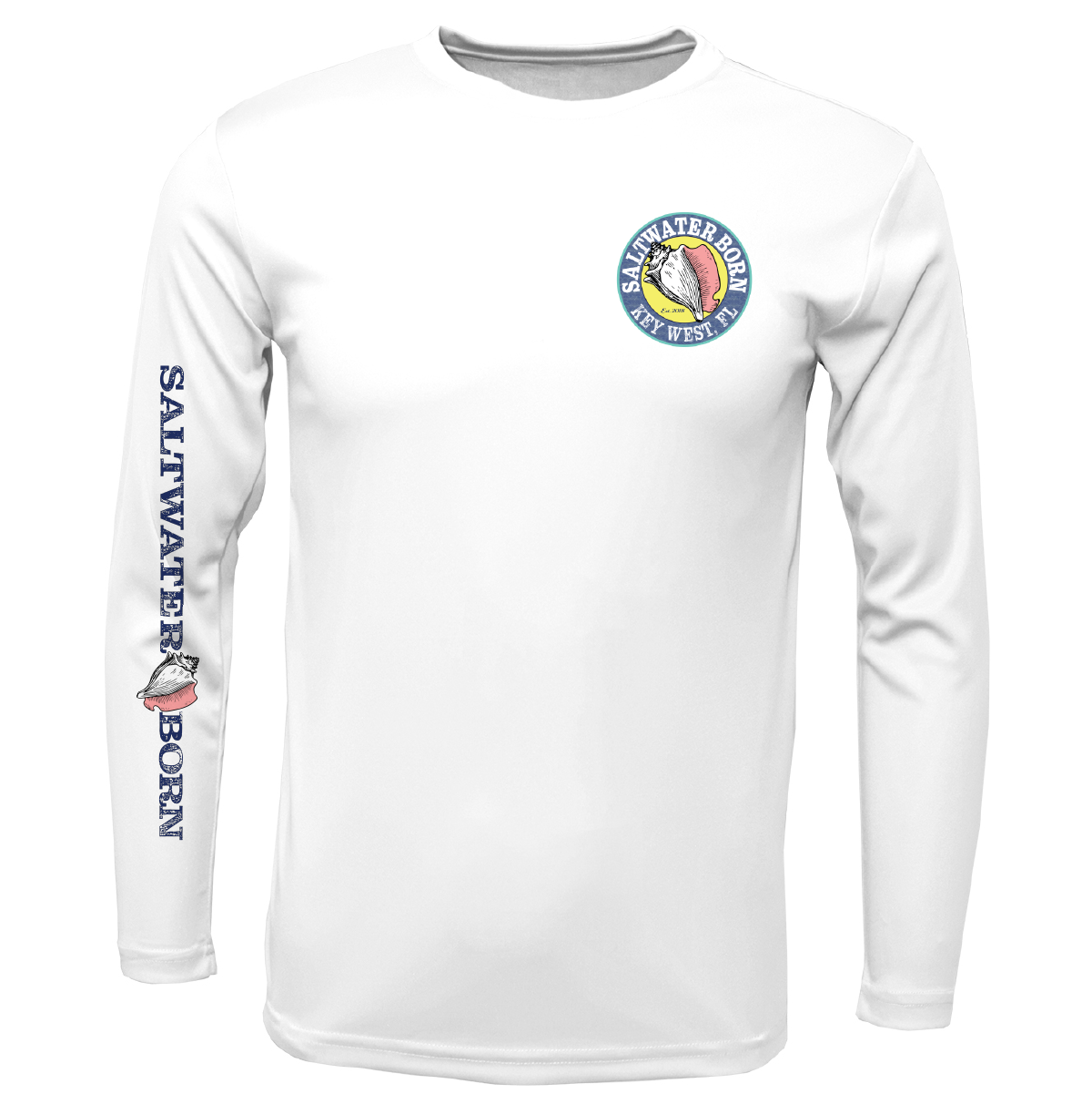 Key West, FL Turtle Men's Long Sleeve UPF 50+ Dry-Fit Shirt