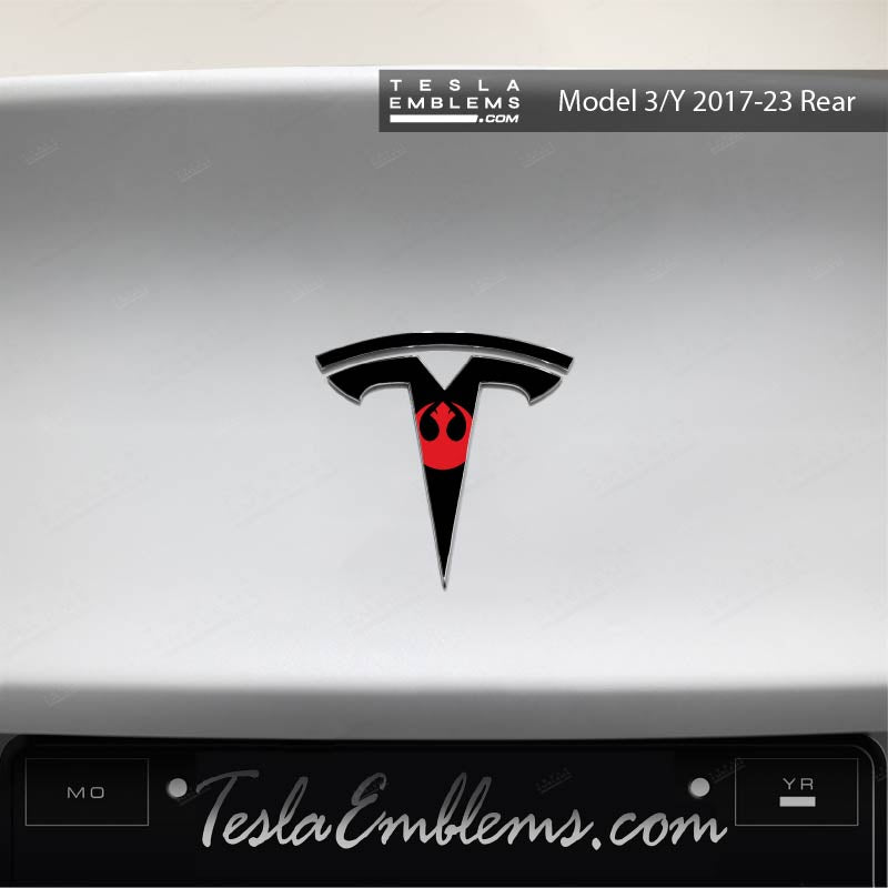 Rebel Alliance Tesla Emblem Decals (Front + Back) | Model Y