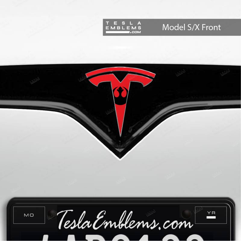 Rebel Alliance Tesla Emblem Decals (Front + Back) | Model S