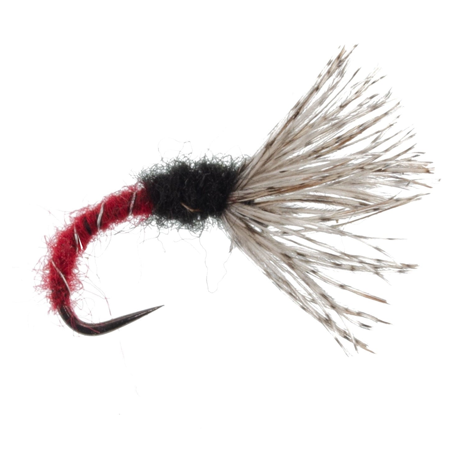 3 Pack Red Zebra Sakasa Kebari - Tenkara Flies - Size 14