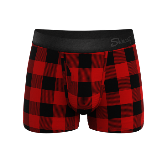 The Red & Black Lumberjack | Buffalo Check Ball Hammock® Pouch Trunks Underwear