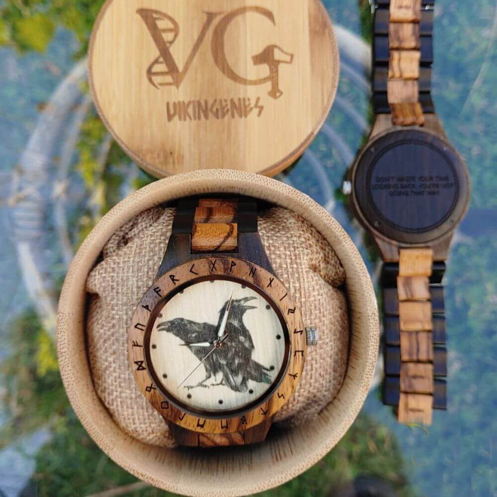 Personalized Raven's Handmade Wooden Watch