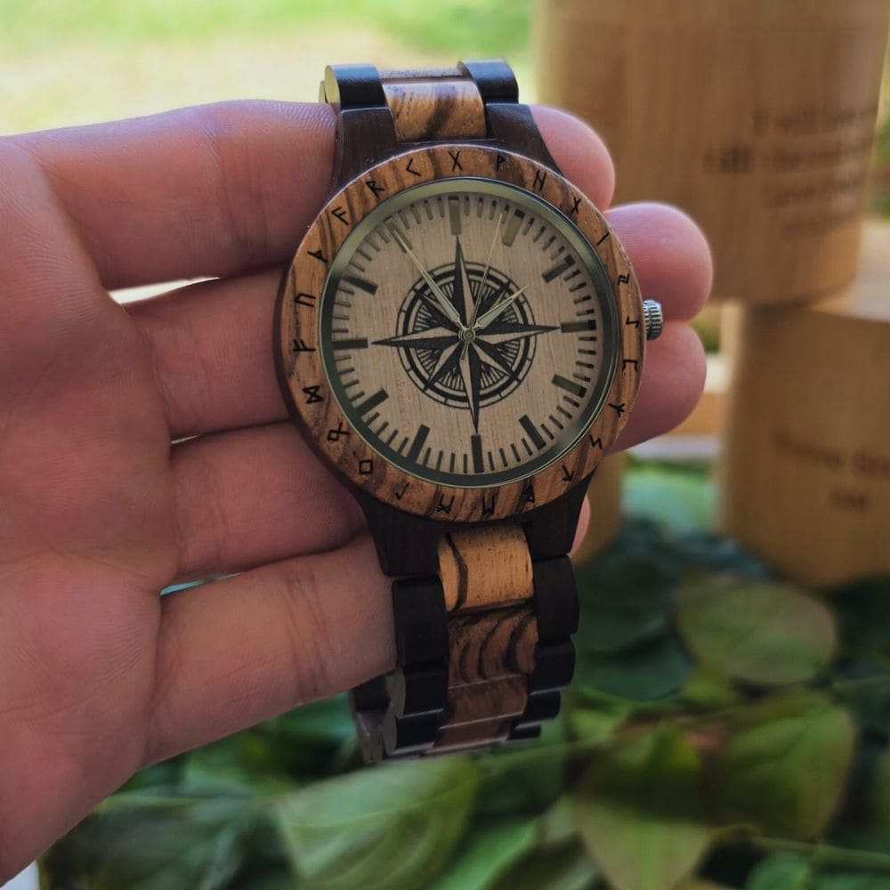Personalized Handmade Wooden Compass Watch