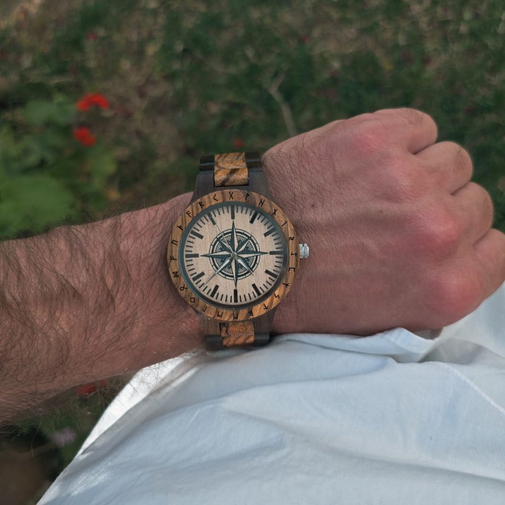 Personalized Handmade Wooden Compass Watch