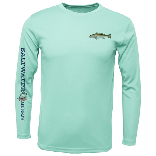 SK Redfish on Chest Long Sleeve UPF 50+ Dry-Fit Shirt