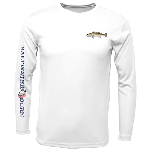 SK Redfish on Chest Long Sleeve UPF 50+ Dry-Fit Shirt