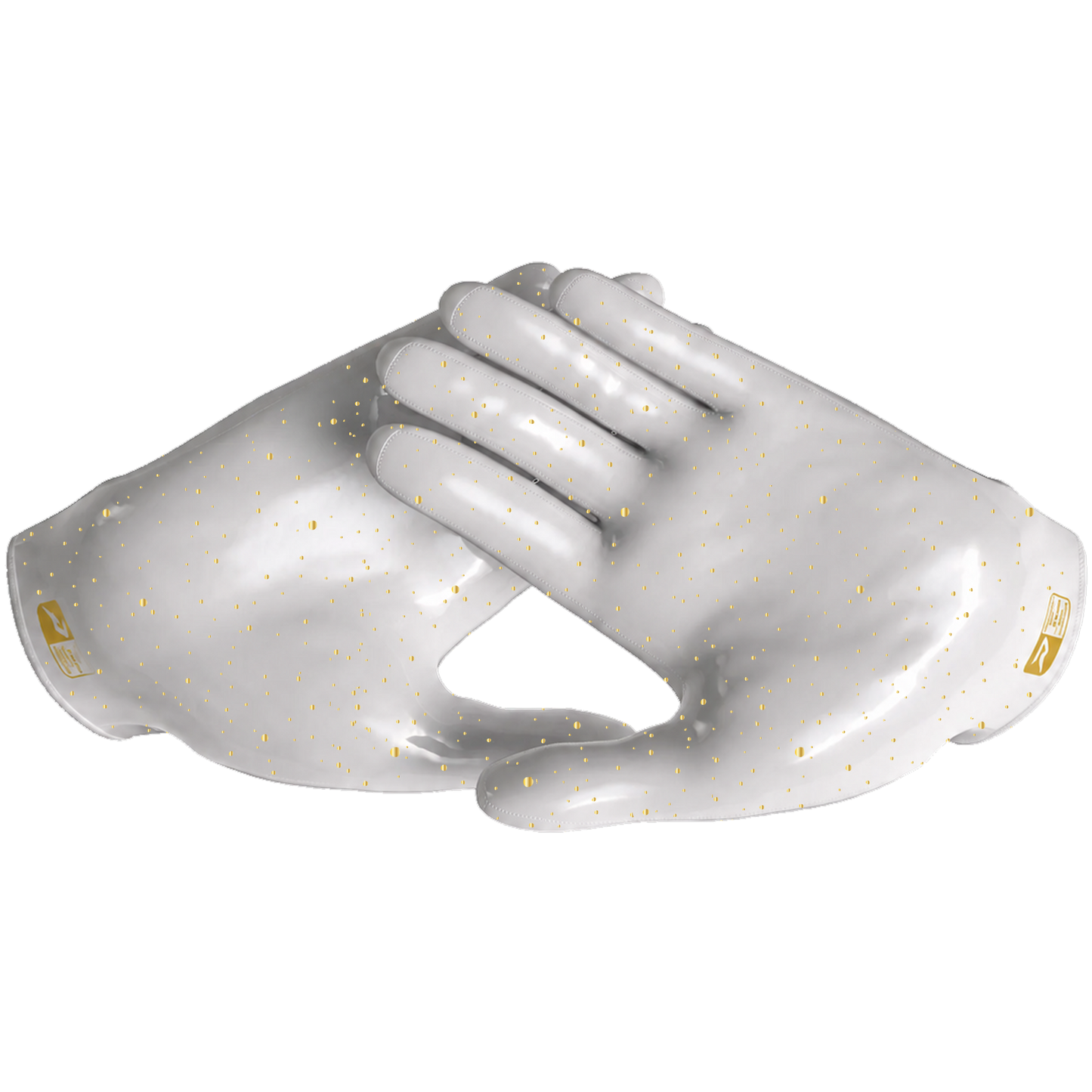 Phenom Elite Quantum Fierce Youth & Adult Padded Football Gloves - Gold Rush White