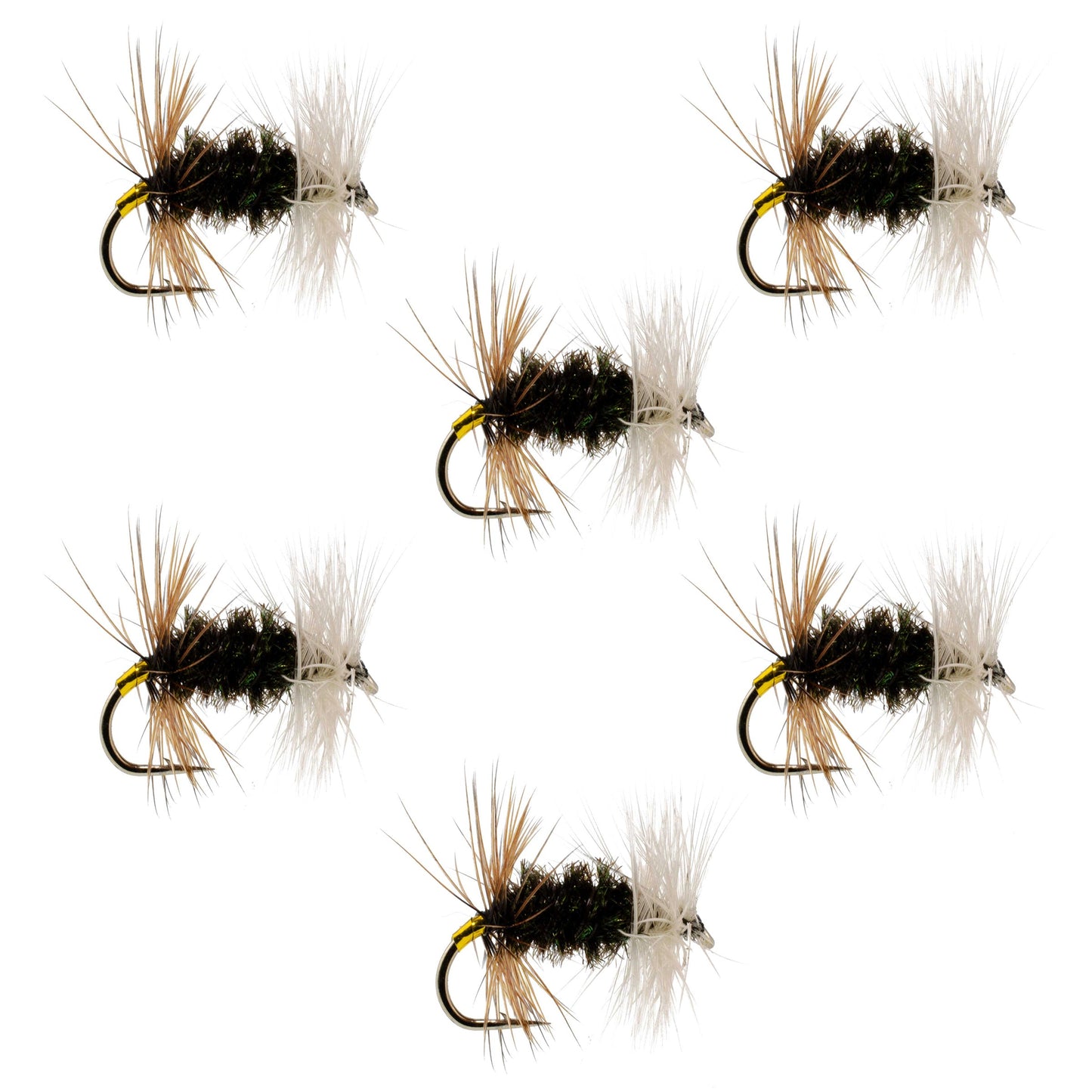 Renegade Classic Trout Dry Fly 6 Flies Hook Size 14