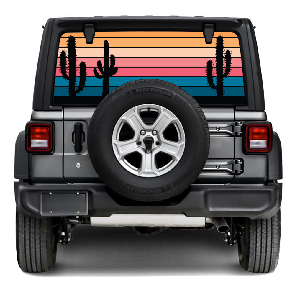 Cactus Trees Rear Window Decal