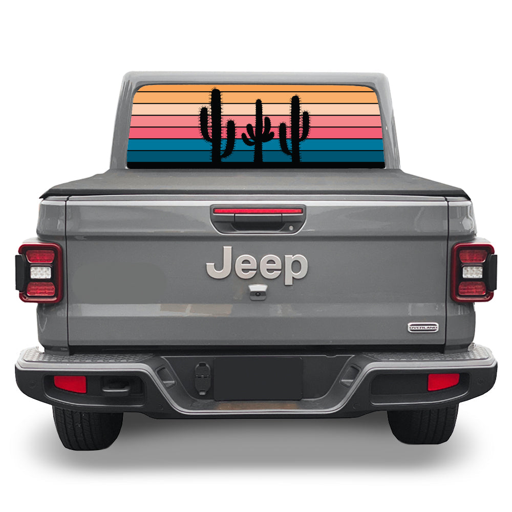 Cactus Trees Rear Window Decal