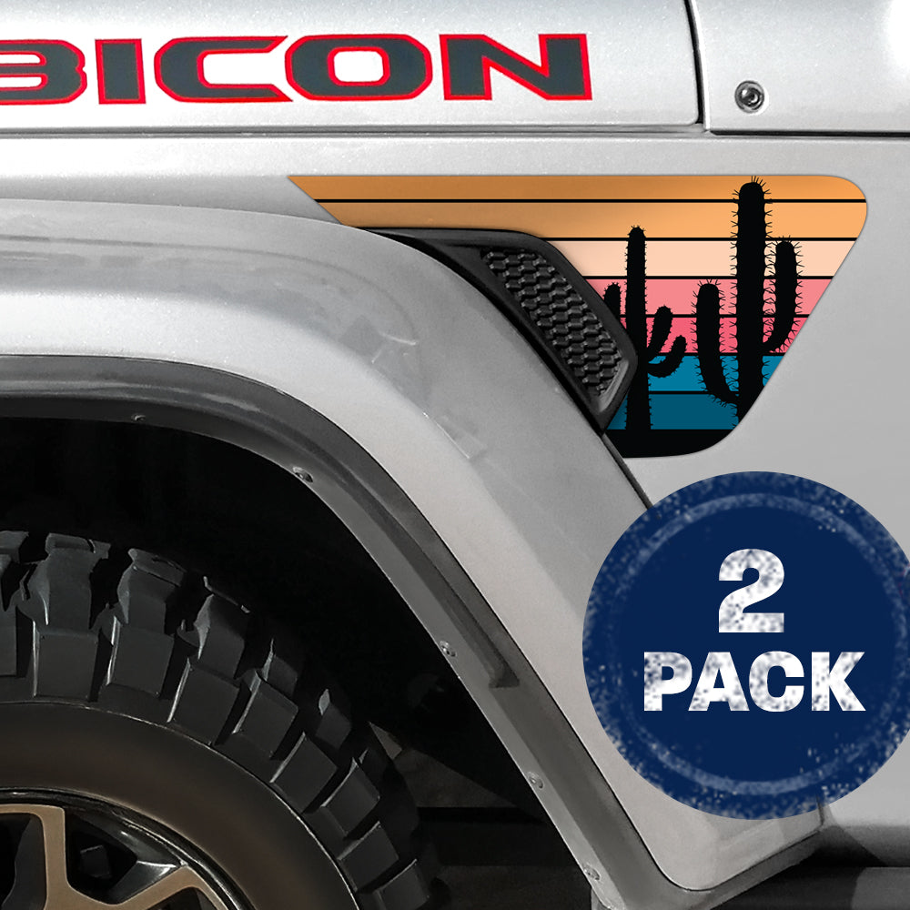 Cactus Trees 2pc Vinyl Fender Decal