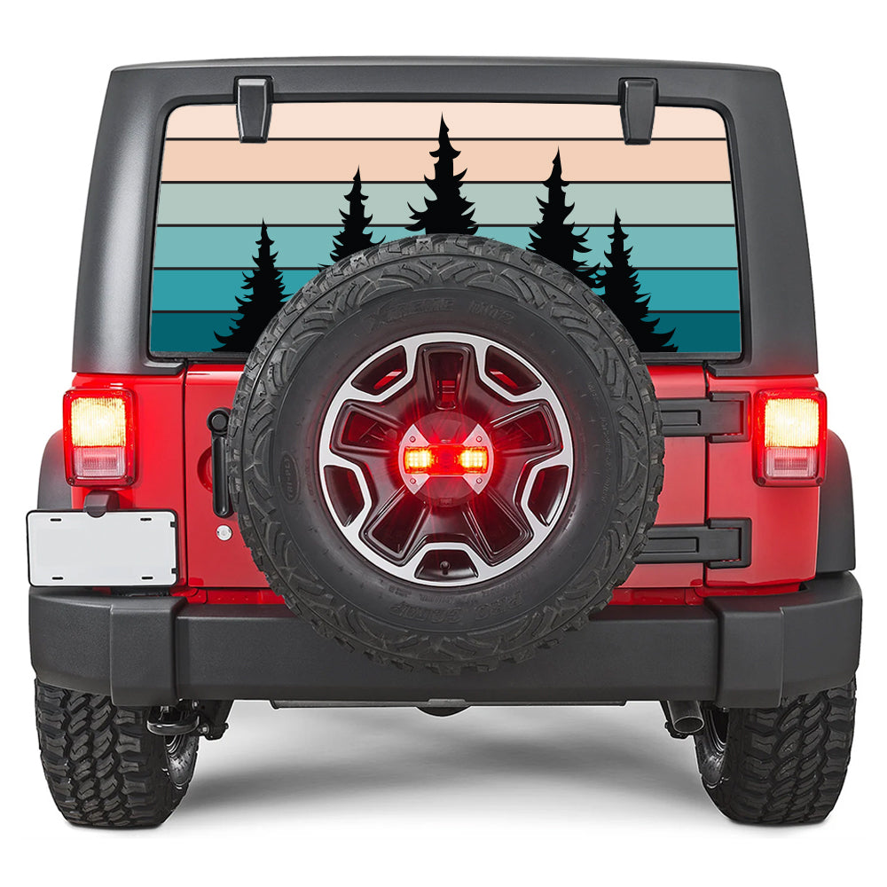 Evening Trees Rear Window Decal