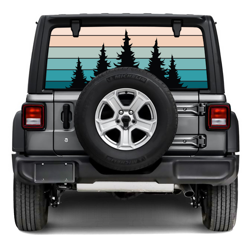 Evening Trees Rear Window Decal