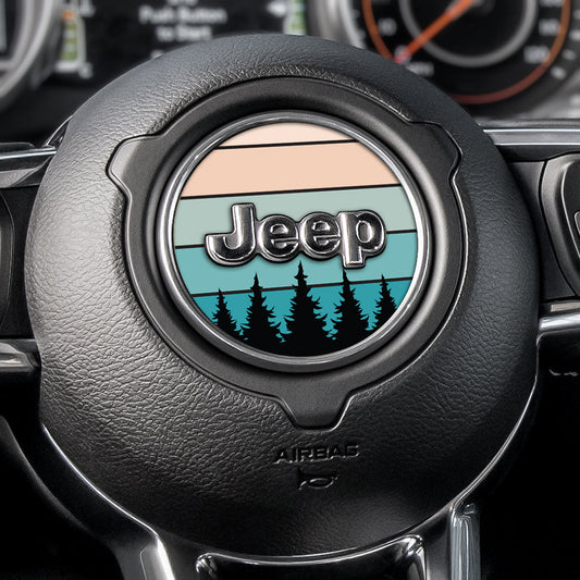 Evening Trees Steering Wheel Decal